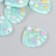 Decor for creativity plastic "A shell with stars" turquoise 2.9x2.5 cm