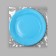 Disposable plate plate monophonic, blue color (18 cm)