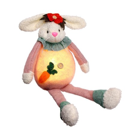 Soft toy "Bunny with carrots", light-2