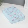 The casket to the leatherette for decorations with the mirror "Panda and shells" Blue 15x21.5x5.5 cm