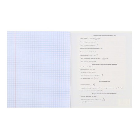 An objective note 48 sheets in the anime cell "Physics", the cover coated cardboard, embossing with cold foil, lamination of Soft-Touch, OFSET Block-3