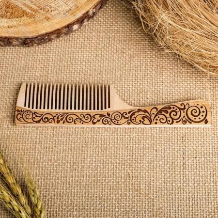 Comb "Russian", 19x4.5 cm, birch bark-2