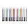 A set of gel pens 18 colors, a striped silver body, in a blister on a button