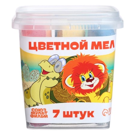 Набор цветных мелков Львёнок и Черепаха, 7 цветов-6