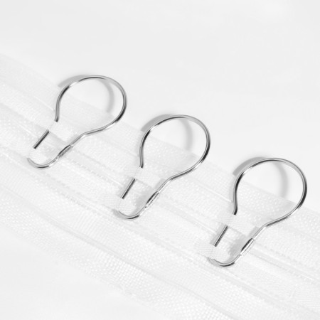 Hook for curtains, 4.8 × 2.8 × 0.2 cm, 20 pcs, silver color-1