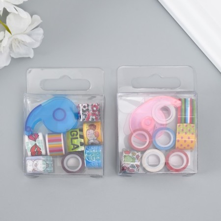 Adhesive tape decorative with a holder (set of 8 pcs) width 1.2 cm length 2.8 meters mix-3