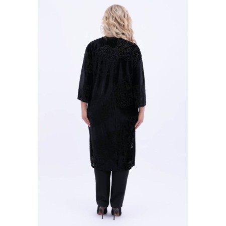 Cardigan female, size 52, black color-11