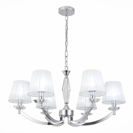 Suspension lamp ST LUCE. SL1756.103.06. Bello. 6x40 watts, E14, 78x78x35 cm, chromium color