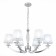 Suspension lamp ST LUCE. SL1756.103.06. Bello. 6x40 watts, E14, 78x78x35 cm, chromium color