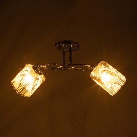 Ceiling chandelier "Marie" 2x40W E27 Color: silver-2