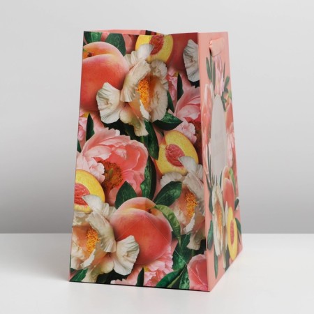 Gift Package laminated with a plastic window, packaging, peaches, 30.5 x 25 x 17.5 cm-2