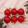 Christmas tree toys, New Year's balls, plastic, D-7 cm set, 6 pcs "Kaleidoscope" Red
