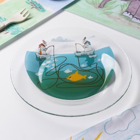 The plate of the share "Catch big and small", D = 20 cm-1