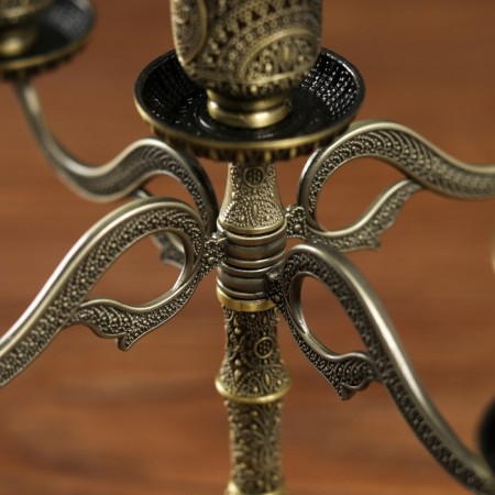 Summary Metal for 5 candles "Raja" Bronze 22.5x23x23 cm-6
