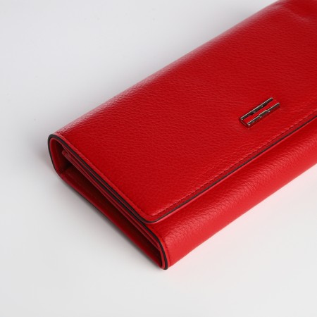 Women's wallet on magnet, red color-2