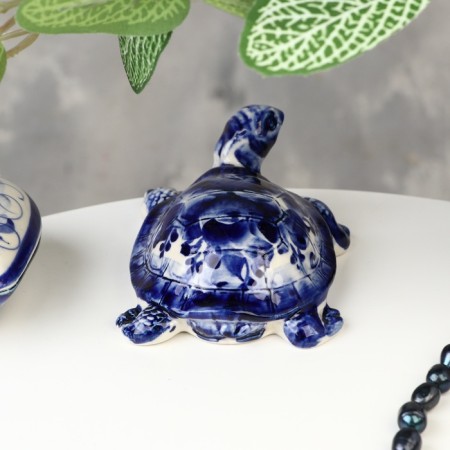 Souvenir "Turtle Tina", Gzhel, 4.5x10 cm-3