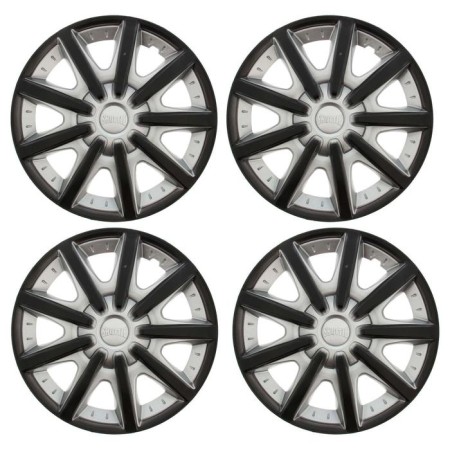 Wheel caps R14 "shuttle", silver-black, set 4 pcs