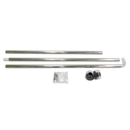 Corner bar for curtains in the bathroom Bacchetta, 80 x 170, chrome-2
