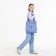 School set. A backpack with a zipper, core, bag, pencil case, bag for coins, blue color