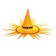 Halloween carnival hat with diodes, orange