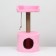 House for cats with a claw, with a sunbed, round, 35 x 35 x 70 cm, pink