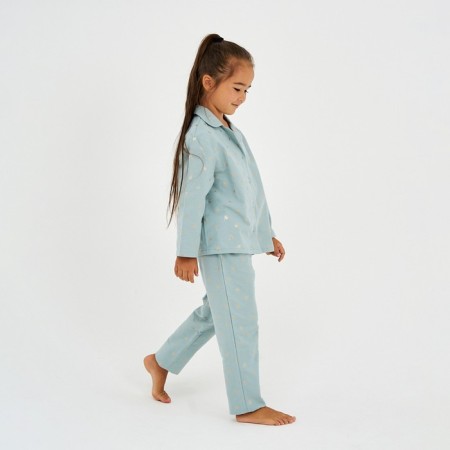 Pajama nursery from a flannel (shirt, trousers) KAFTAN "Dandelions", height 122-128, mint-1