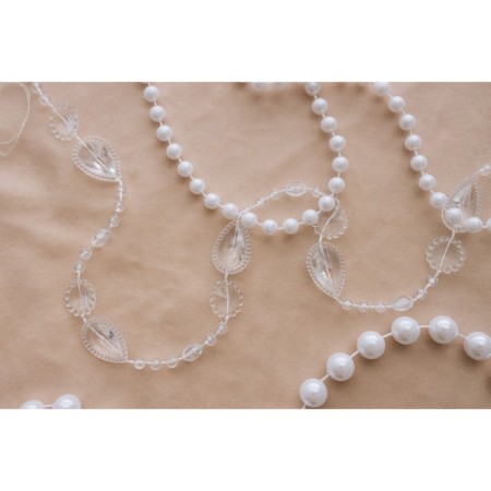 Beads on threads, 15 mm, 9 ± 1 m, the color is transparent-2