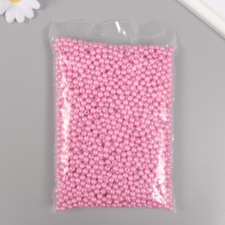 A set of beads "Pearls" D 6 mm, 250 gr, bright pink-2