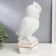Souvenir ceramics "White Eagle owl on books" with gold 29x14.5x14 cm
