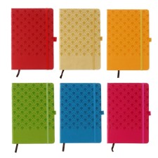 Diary of a low -up A5, 100 sheets in a cage, elastic band, leatherette cover, mix