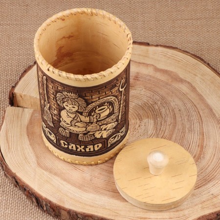 TUES "Domestenok. Sugar", 10x10x15 cm, birch bark-3