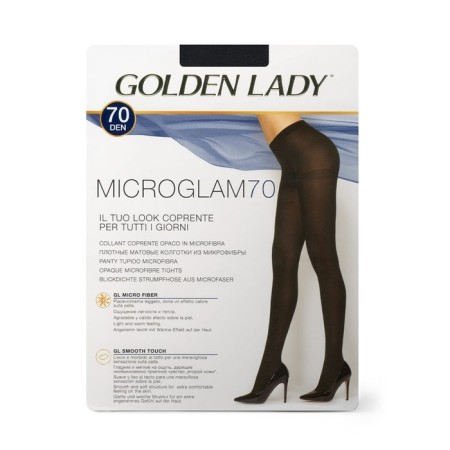 Women's tights Golden Lady Micro Glam, 70 Den, size 3, color Nero