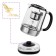 Electric kettle KitFort KT-6116, glass, 1.7 l, 2200 watts, backlight, silver