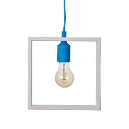 Lamp Bayerlux "Square" 1*40W E27 White-blue 22x6x22-122 cm-1