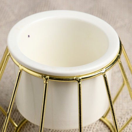 Kashpo on a gold stand, 10x8.5cm-3