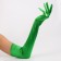 Carnival accessory- gloves 55cm, green color