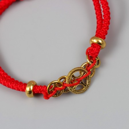 Bracelet Feng Shui "Coins" adjustable length-3