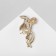 Brooch "Flower" snowdrop with God's cow, color in gold