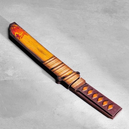 Wooden souvenir "Tanto knife", in a scabbard, orange-5