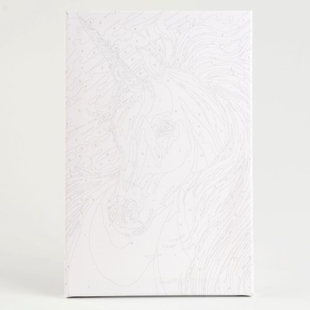 Picture on numbers on a canvas with a subframe "Unicorn" 20x30 cm-2