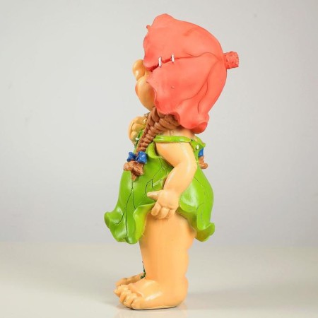 Garden figure "Girl Gnome with a basket" 26x18x52 cm-5