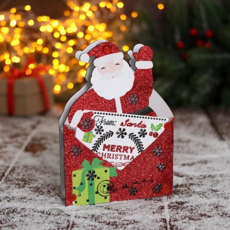 Christmas tree decoration "Santa Claus with a letter" 12x17 cm