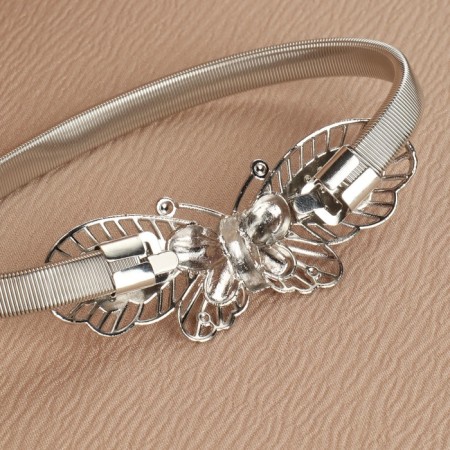 Picking for curtains "Butterfly", 9 × 3 cm, 23.5 cm, silver color-2