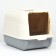 The toilet is closed with a folding top of 36 x 51 x 34 cm, gray
