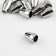 Tip for the cord, d = 4 mm, 12 × 8 mm, 10 pcs, silver color