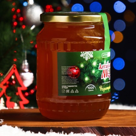 New Year's honey Altai Vitamuno Vitamuno, branch, 1000 g-3