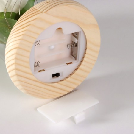 Nightlight "Rose" LED 3HAAA White 9.5x9.5x14cm-5