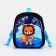 Baby backpack on lightning, 3 outer pockets, blue color