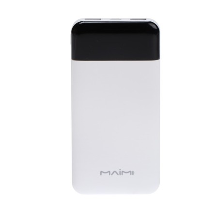 Maimi Mi3 external battery, 10,000 mAh, 2 USB, microUSB, type-C, display, 2.1 A, white-3