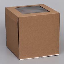 Confectionery packaging with a window, craft, 30 x 30 x 30 cm